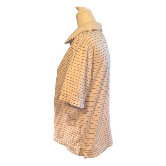 Callaway Golf Collection Polo Shirt White Red Ventilated Striped Knit Short Slee - Picture 2 of 10